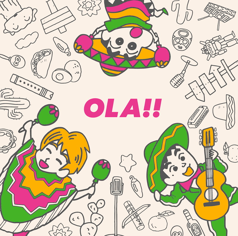ゆずニューシングル「OLA!! / ポケット」クレヨンしんちゃん盤に描き下ろしイラストサムネイル画像