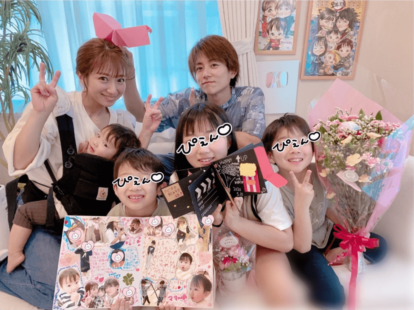 辻希美、母の日の家族6SHOTと子供たちからのプレゼント公開「毎日幸せをありがとう」サムネイル画像!